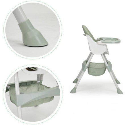 ECOTOYS Jídelní židlička 2v1 zelená 133068
