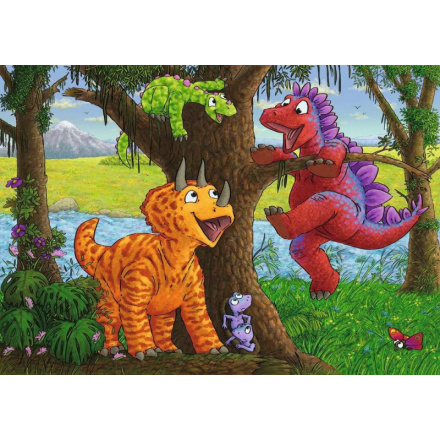 RAVENSBURGER Puzzle Hraví dinosauři 2x24 dílků 133742