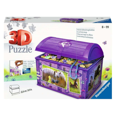 RAVENSBURGER 3D puzzle truhla Koně 223 dílků 134475