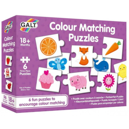 GALT Puzzle Barevné trojice 6x3 dílky 135348