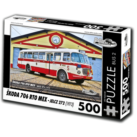 RETRO-AUTA Puzzle BUS č.2 Škoda 706 RTO MEX (1973) 500 dílků 135923