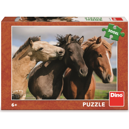 DINO Puzzle Barevní koně XXL 300 dílků 136361