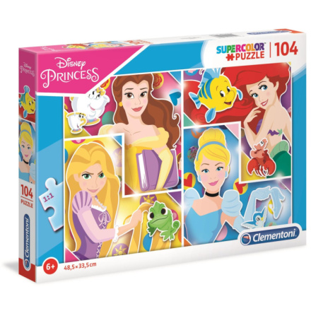 CLEMENTONI Puzzle Disney princezny: S kamarády 104 dílků 136698