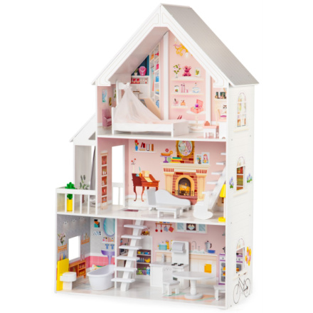 ECOTOYS Domeček pro panenky XXL Dolls Residence s vybavením 136899