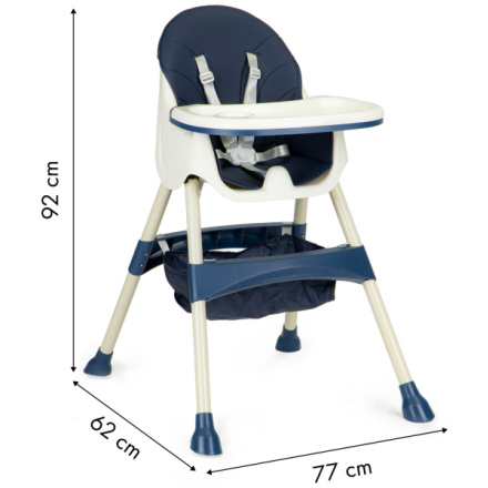ECOTOYS Jídelní židlička 2v1 modrá 137334