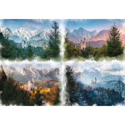 Puzzle Neuschwanstein ve čtyřech ročních obdobích 18000 dílků 138219