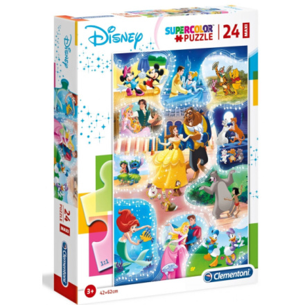 CLEMENTONI Puzzle Disney: Čas na tanec MAXI 24 dílků 138260