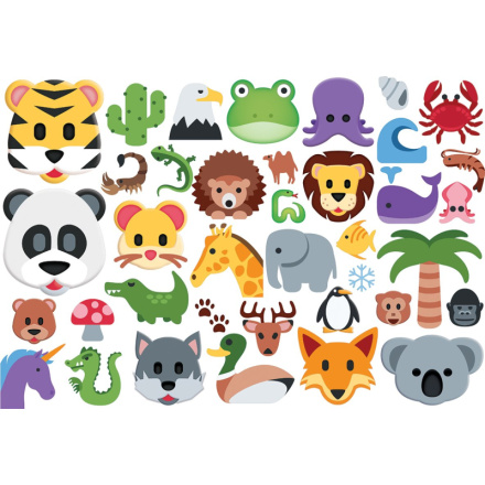 EUROGRAPHICS Puzzle Emoji zvířátka 100 dílků 138415