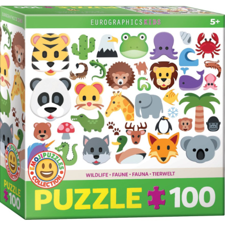 EUROGRAPHICS Puzzle Emoji zvířátka 100 dílků 138415