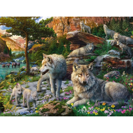 RAVENSBURGER Puzzle Vlci na jaře 1500 dílků 138765