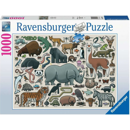 RAVENSBURGER Puzzle Divoká zvířata 1000 dílků 139118