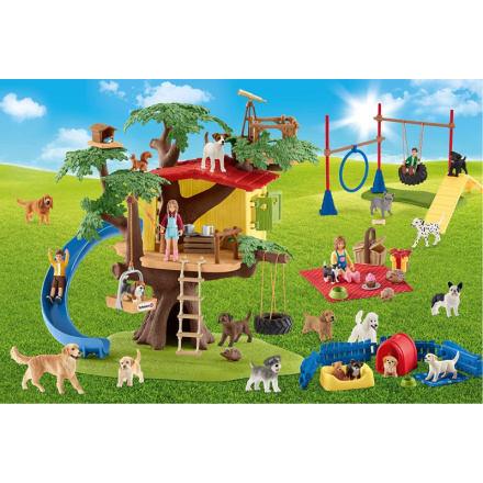 SCHMIDT Puzzle Schleich Šťastní pejsci 40 dílků + figurka Schleich 140217