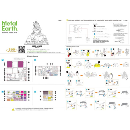 METAL EARTH 3D puzzle Brnění - Samurai 140970