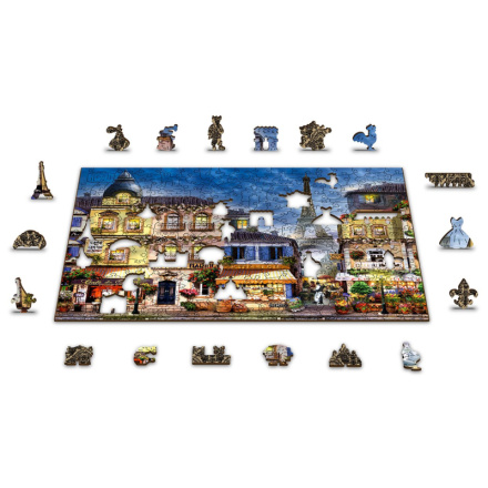 WOODEN CITY Dřevěné puzzle Snídaně v Paříži 2v1, 150 dílků EKO 141937