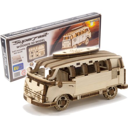 WOODEN CITY 3D puzzle Superfast Minibus Retro 142756