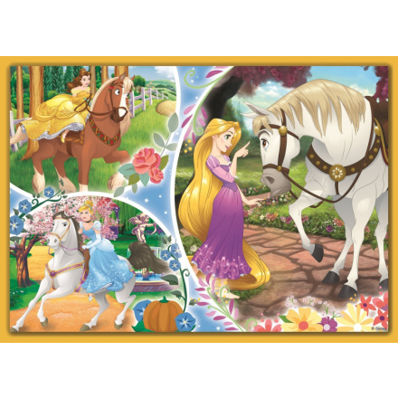 TREFL Puzzle Disney princezny: Šťastný den 4v1 (35,48,54,70 dílků) 143125