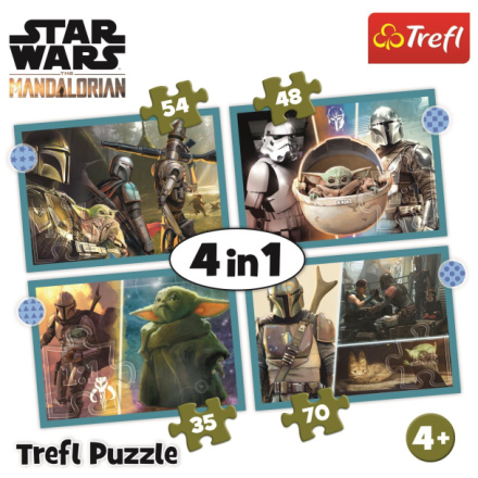 TREFL Puzzle Star Wars: Mandalorian 4v1 (35,48,54,70 dílků) 143131