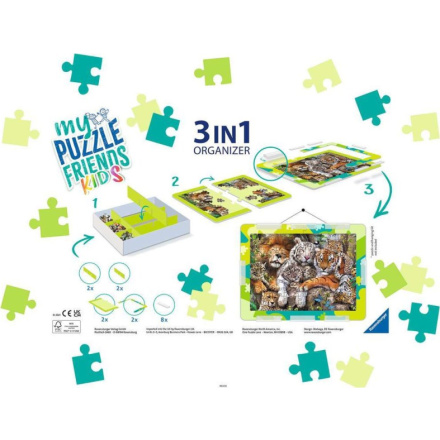 RAVENSBURGER Sada pro skládání puzzle My Puzzle Friends Kids 3v1 zelená 143238