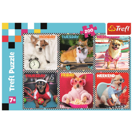 TREFL Puzzle Veselí pejsci 200 dílků 143530