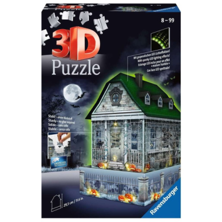 Svítící 3D puzzle Noční edice Strašidelný dům 257 dílků 143563