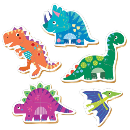 EDUCA Baby puzzle Dinosauři 5v1 (3-5 dílků) 143695
