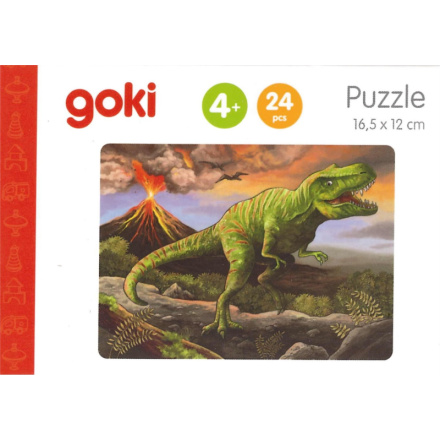 GOKI Dřevěné puzzle Dinosauři: T-Rex 24 dílků 143862