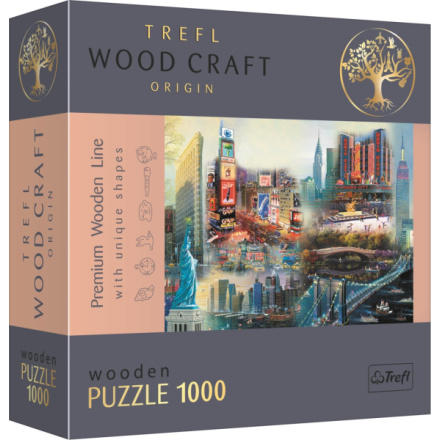 TREFL Wood Craft Origin puzzle Koláž New York 1000 dílků 144389