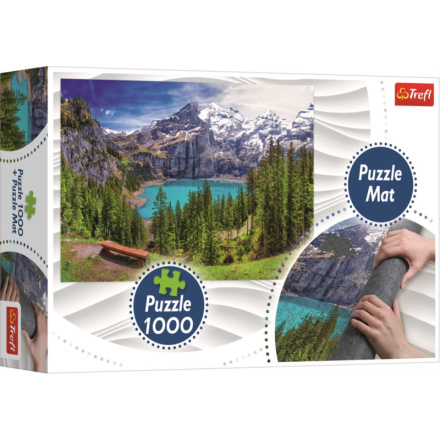 TREFL Puzzle Horská vyhlídka 1000 dílků + Podložka pod puzzle 144403