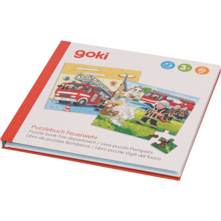 GOKI Magnetická puzzle kniha Hasičský sbor 2x20 dílků 145077