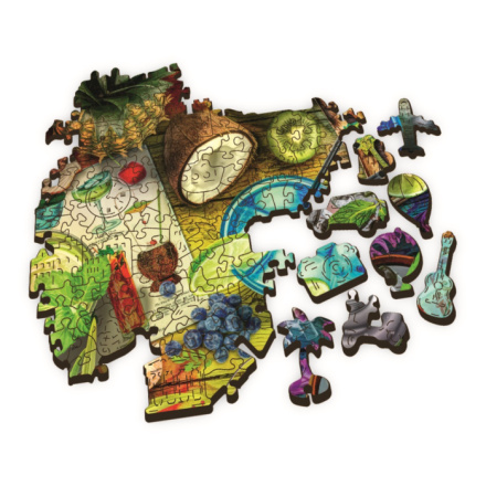 TREFL Wood Craft Origin puzzle Barevné koktejly 501 dílků 145115