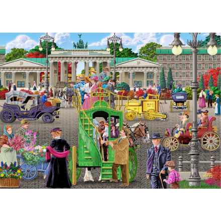 WOODEN CITY Dřevěné puzzle Pařížské náměstí v Berlíně 2v1, 505 dílků EKO 145432