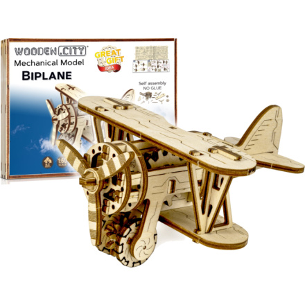 WOODEN CITY 3D puzzle Dvouplošník 63 dílů 145716