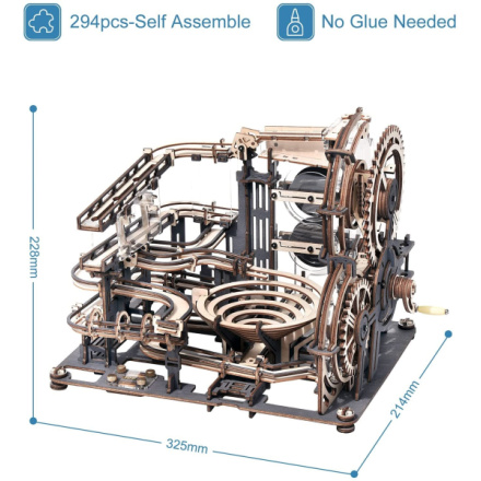 ROBOTIME Rokr 3D dřevěné puzzle Kuličková dráha: Noční město 294 dílků 145781