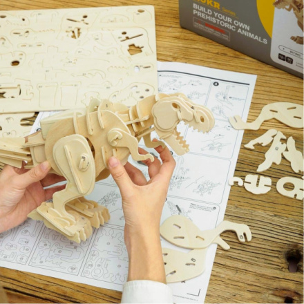 ROBOTIME Rokr 3D dřevěné puzzle Chodící T-Rex 85 dílků 145786