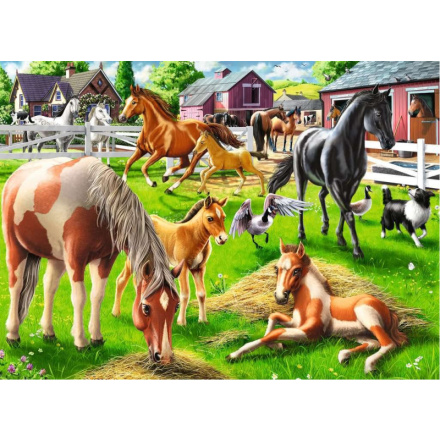 RAVENSBURGER Puzzle Šťastní koně 60 dílků 145928