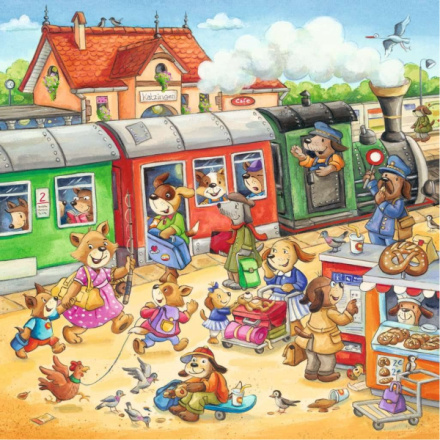 RAVENSBURGER Puzzle Prázdniny na venkově 3x49 dílků 145953