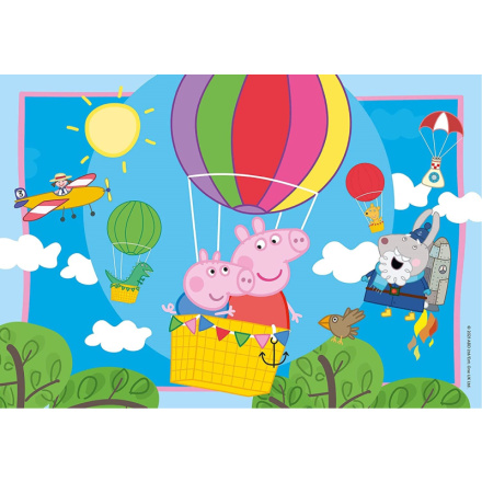 RAVENSBURGER Puzzle Prasátko Peppa: Pepino dobrodružství 2x12 dílků 145990