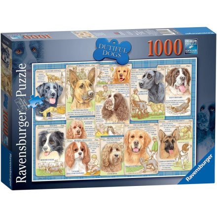 RAVENSBURGER Puzzle Poslušní psi 1000 dílků 146031