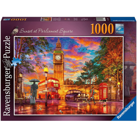 RAVENSBURGER Puzzle Západ slunce na Parlamentním náměstím, Londýn 1000 dílků 146123