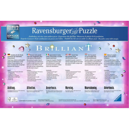 RAVENSBURGER Puzzle s drahokamy Arielin podmořský ráj 500 dílků 146334