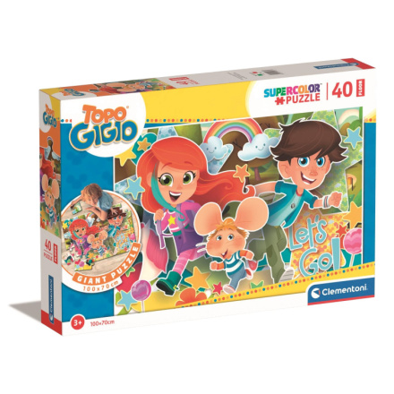 CLEMENTONI Obří podlahové puzzle Myšák Gigio 40 dílků 146690