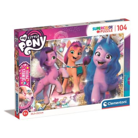 CLEMENTONI Puzzle s drahokamy My Little Pony 104 dílků 146728