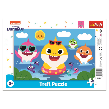 TREFL Puzzle Baby Shark: Veselí žraloci 15 dílků 147595