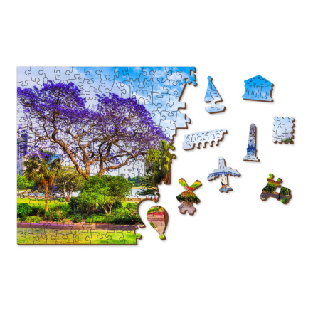 WOODEN CITY Dřevěné puzzle Jaro v Sydney 2v1, 505 dílků EKO 147685