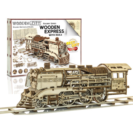 WOODEN CITY 3D puzzle Express s kolejemi 400 dílů 147789