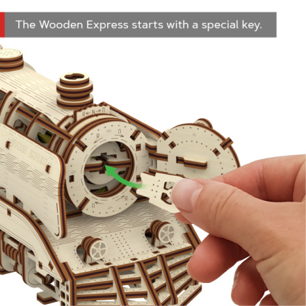 WOODEN CITY 3D puzzle Express s kolejemi 400 dílů 147789