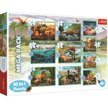 TREFL Puzzle Dinosauři MEGA PACK 10v1 147799