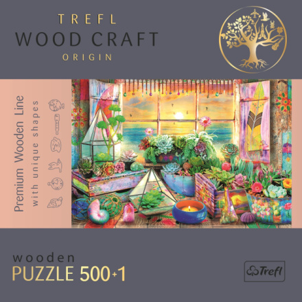 TREFL Wood Craft Origin puzzle Plážový domek 501 dílků 147850