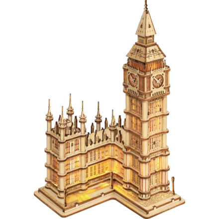 ROBOTIME Rolife Svítící 3D dřevěné puzzle Big Ben 220 dílků 147977