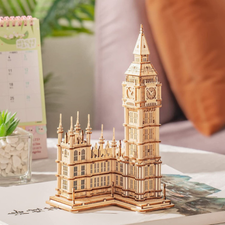 ROBOTIME Rolife Svítící 3D dřevěné puzzle Big Ben 220 dílků 147977